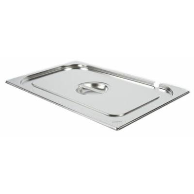GN 1/1-es fedő, 530 x 325 mm, kanál kivágással