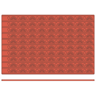 Szilikongumi lap - rusztikus mintával 60 x 40 cm