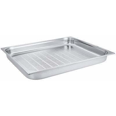 GN 2/1-es edény perforált 65 mm mély, 18 L, 650 x 530 x 65 mm