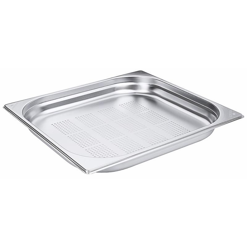GN 2/3-es edény perforált 40 mm mély, 3 L, 355 x 325 x 40 mm